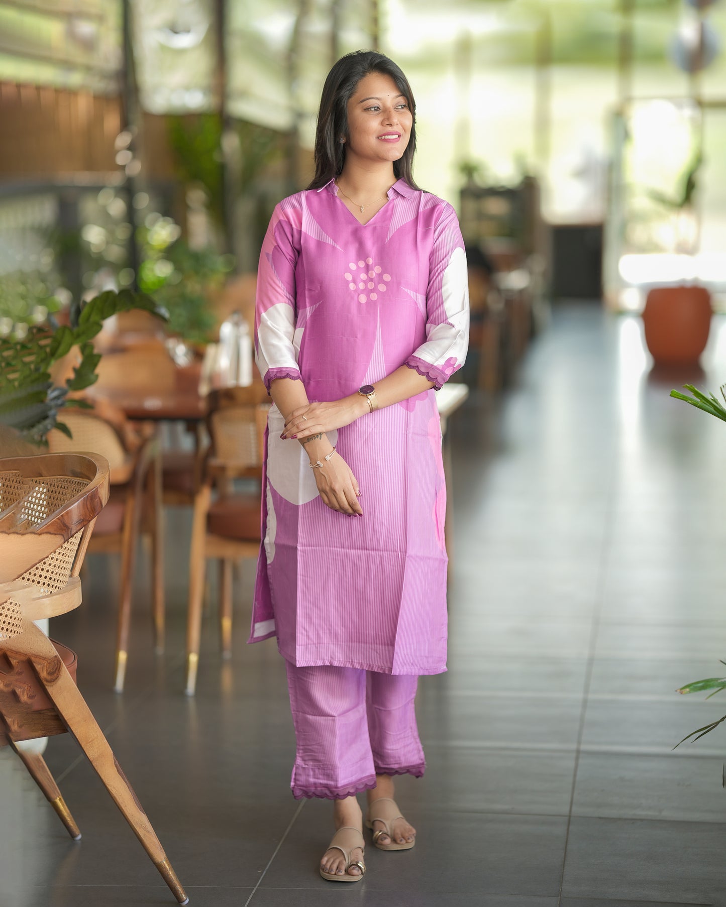 LAVENDER BLOOM Muslin coord set