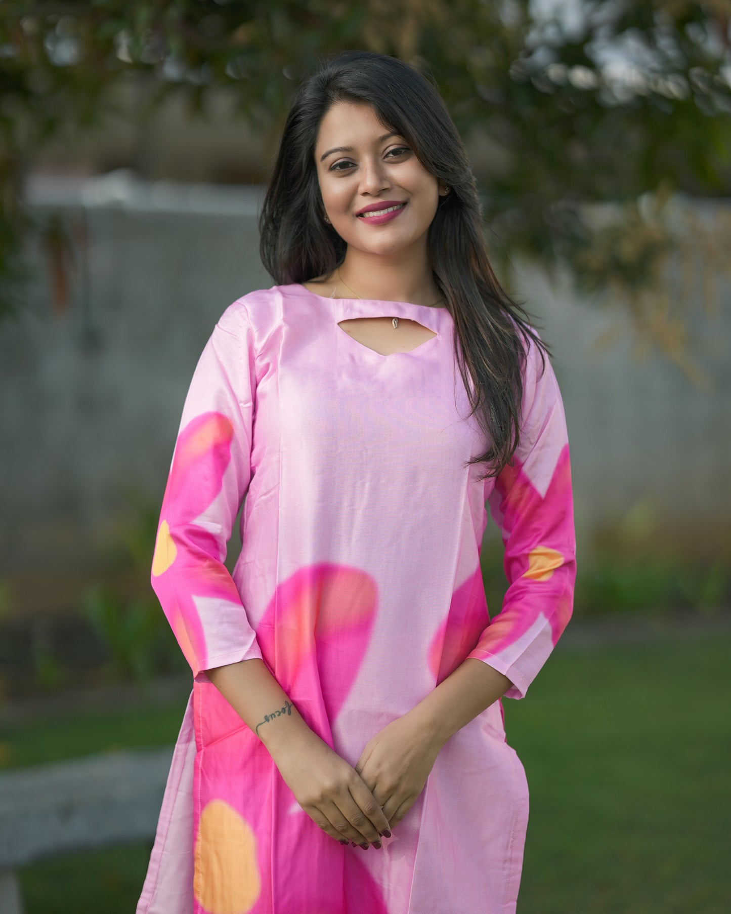 CANDY PINK Muslin kurti