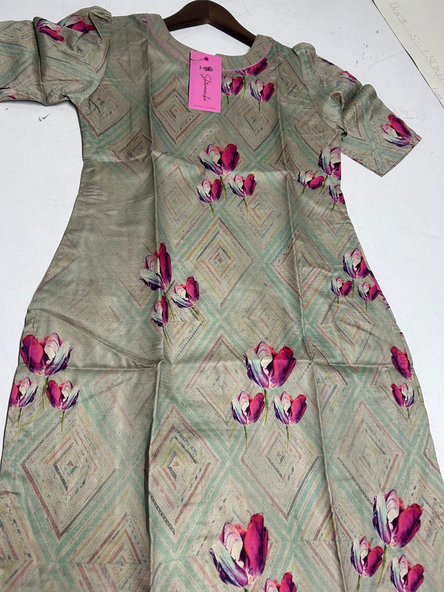 SHADES OF GREY DIAMOND KURTI