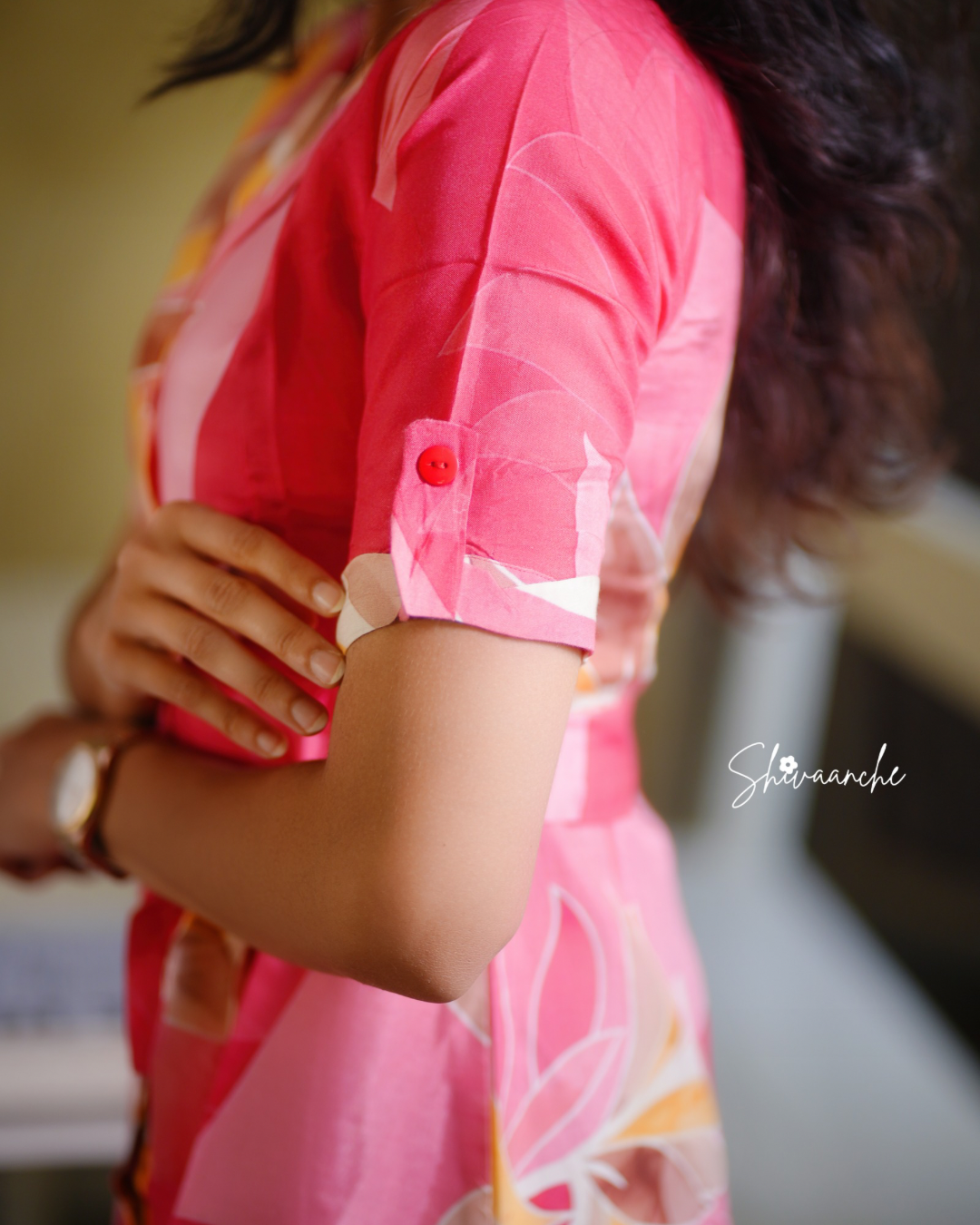 HOT IN PINK MUSLIN DRESS