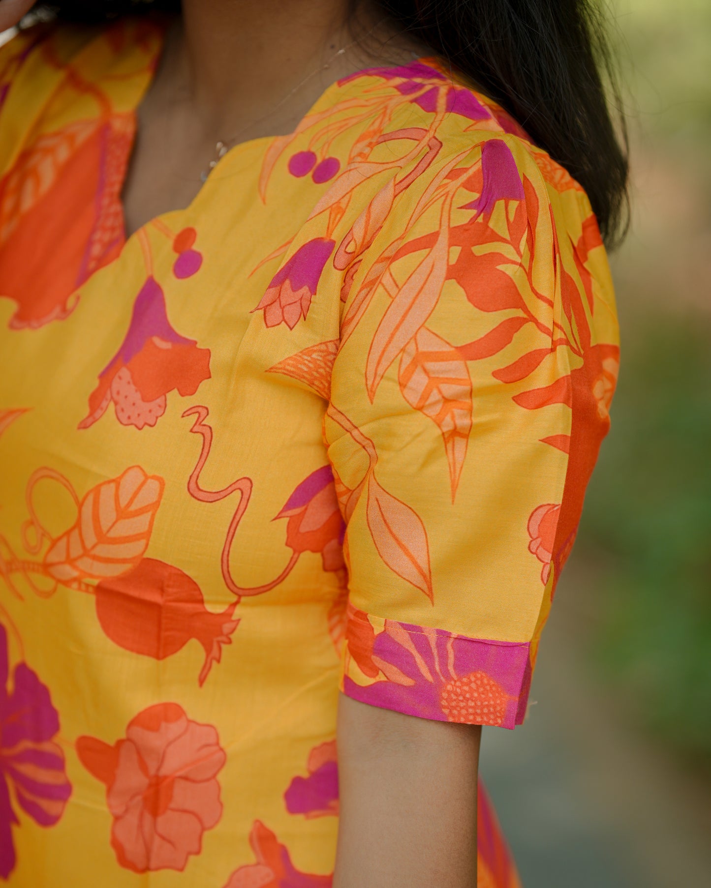 Sun-Kissed Petals Viscose Muslin Silk Co-Ord Set