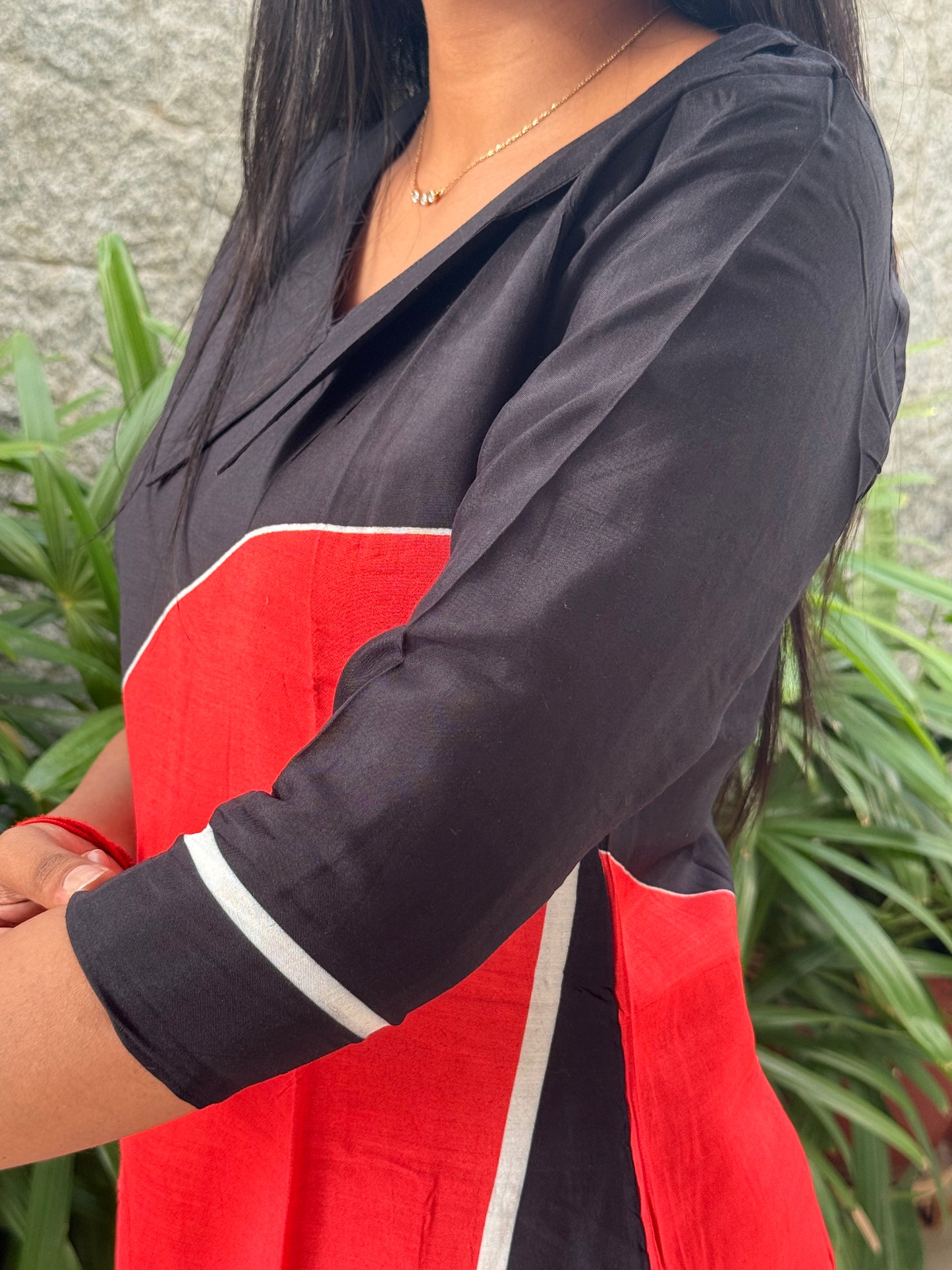 BLACK GEOMETRIC KURTI