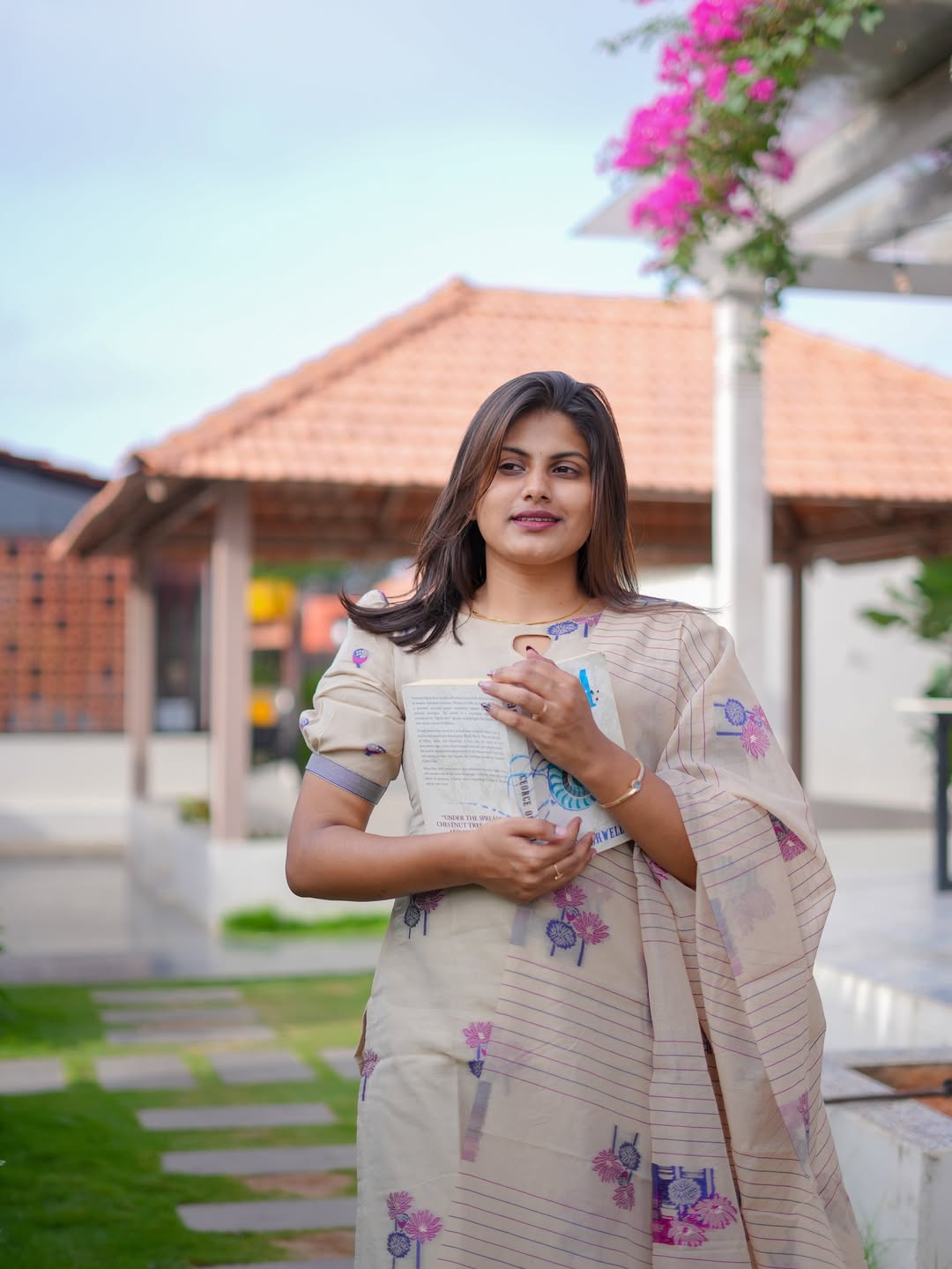 Pichwai Motif Jamdani Silk Cotton Suit Set