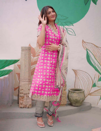 Pink paradise salwar set