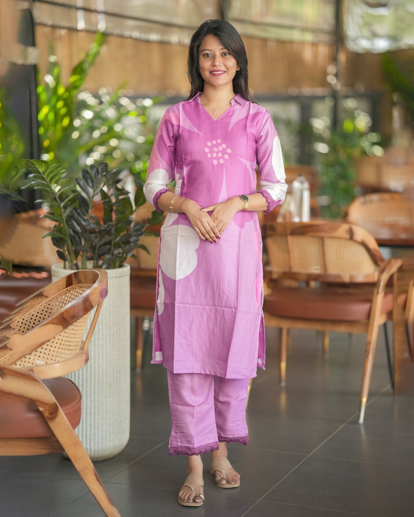 LAVENDER BLOOM Muslin coord set