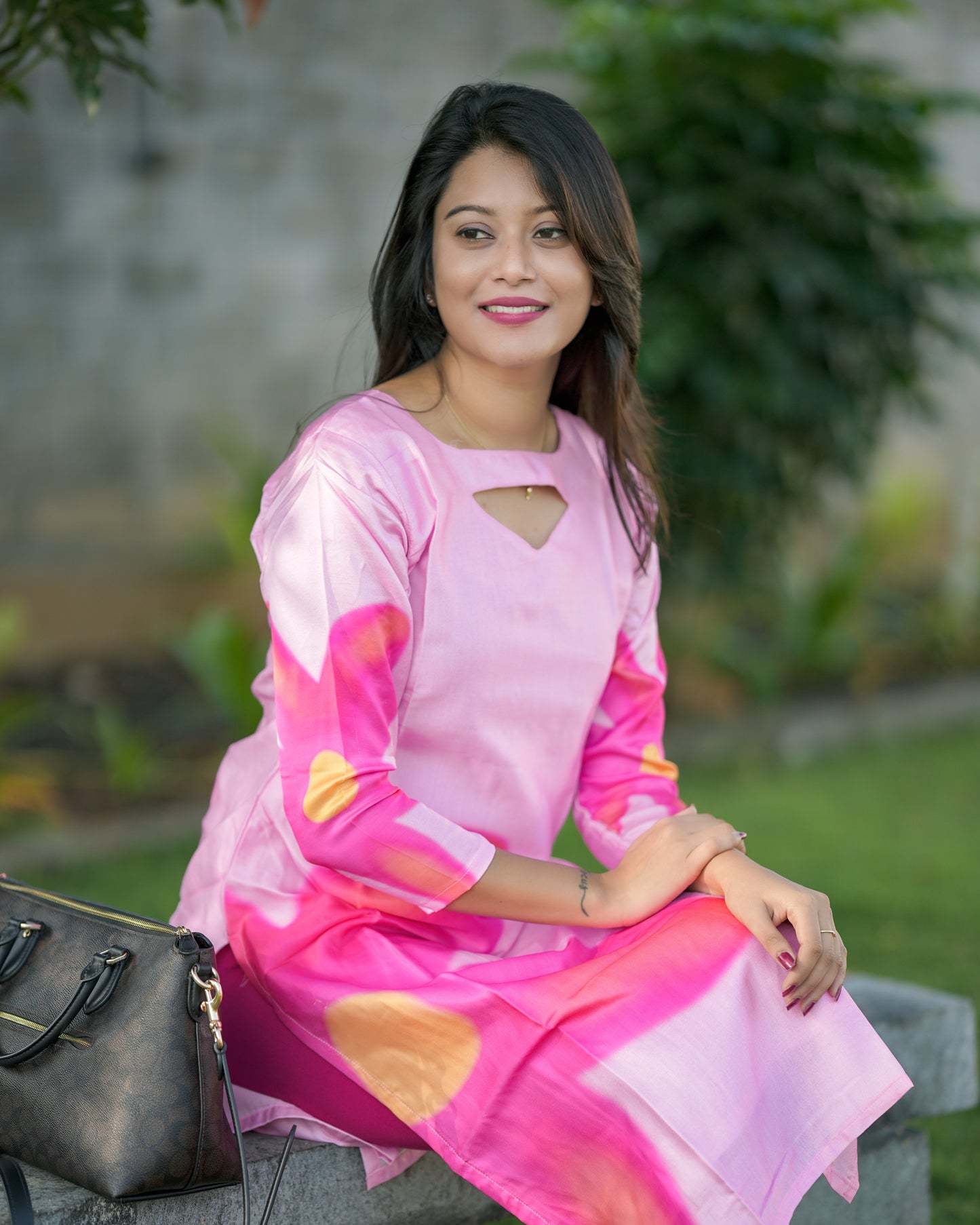 CANDY PINK Muslin kurti
