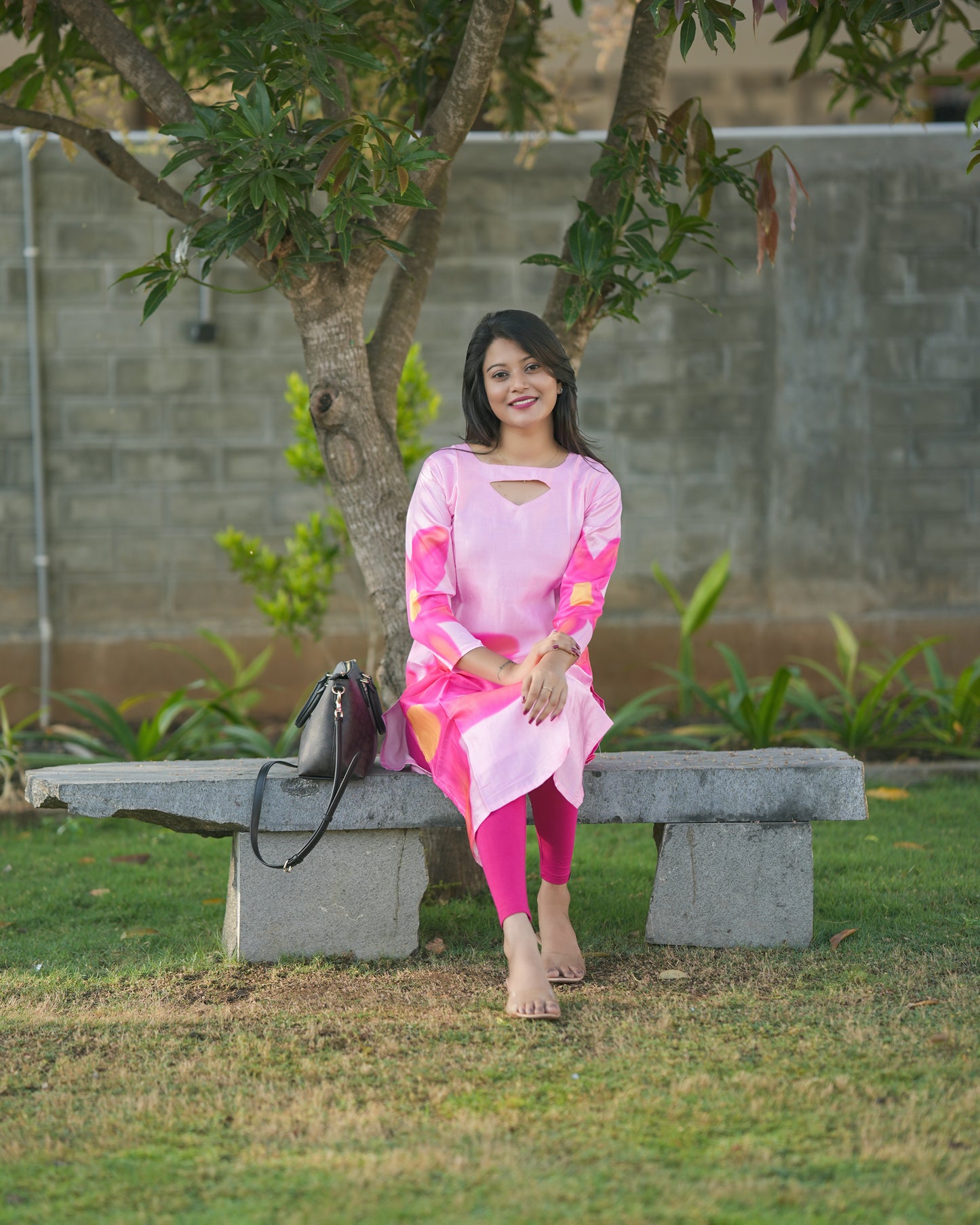 CANDY PINK Muslin kurti