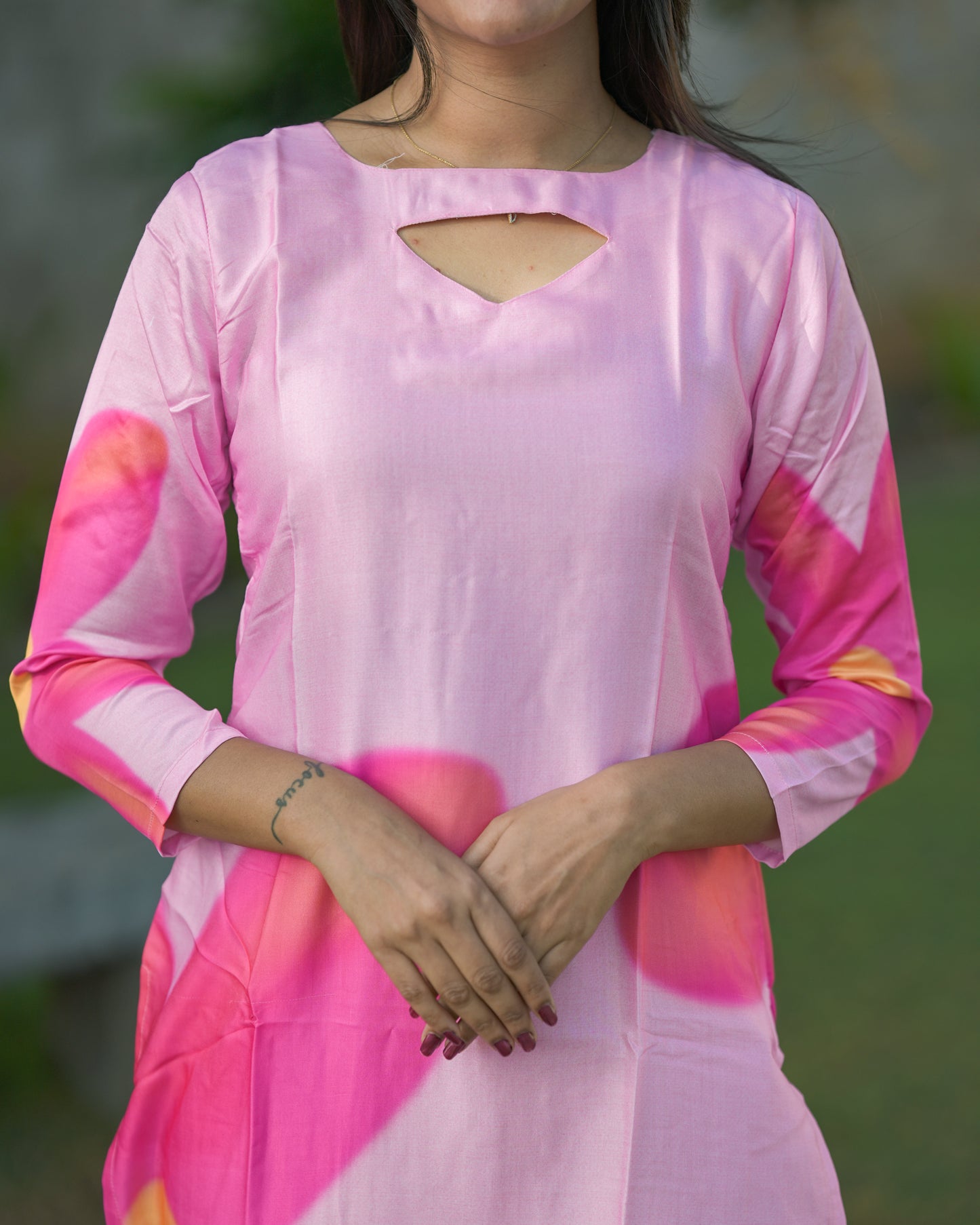 CANDY PINK Muslin kurti