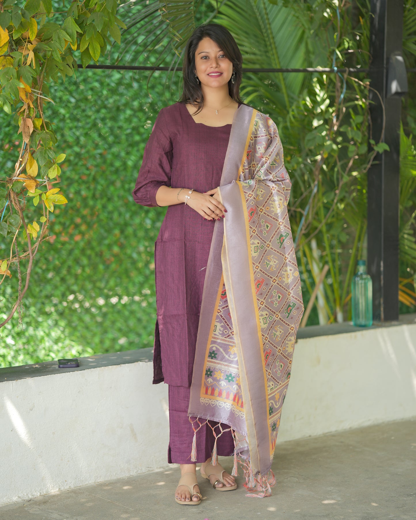 Dusty purple salwar suit set