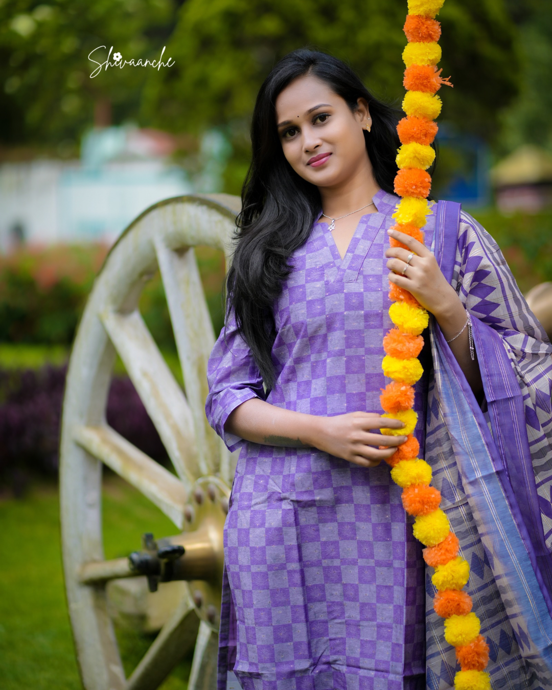 Purple and Grey checkered set