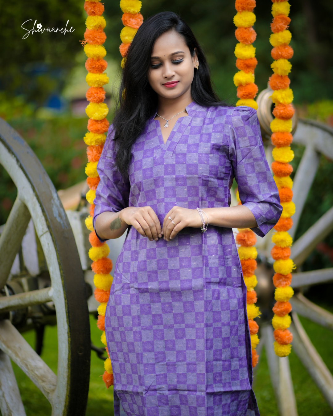 Purple and Grey checkered set