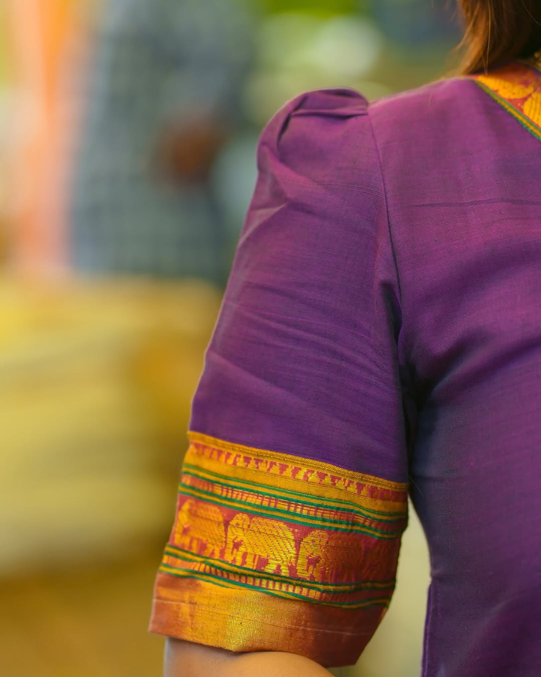 Traditionally in Purple – Mangalgiri Cotton Kurti Set