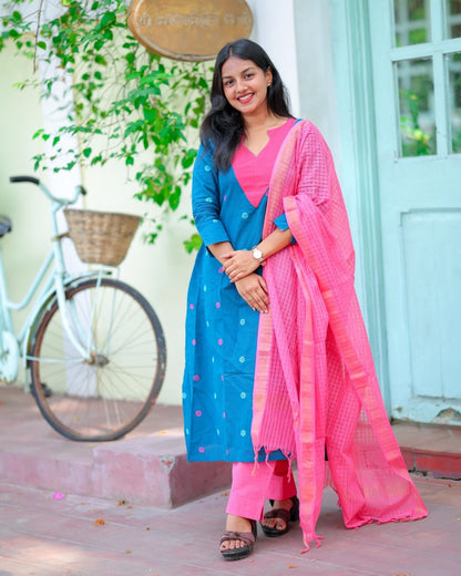 TEAL POP Salwar Suit Set