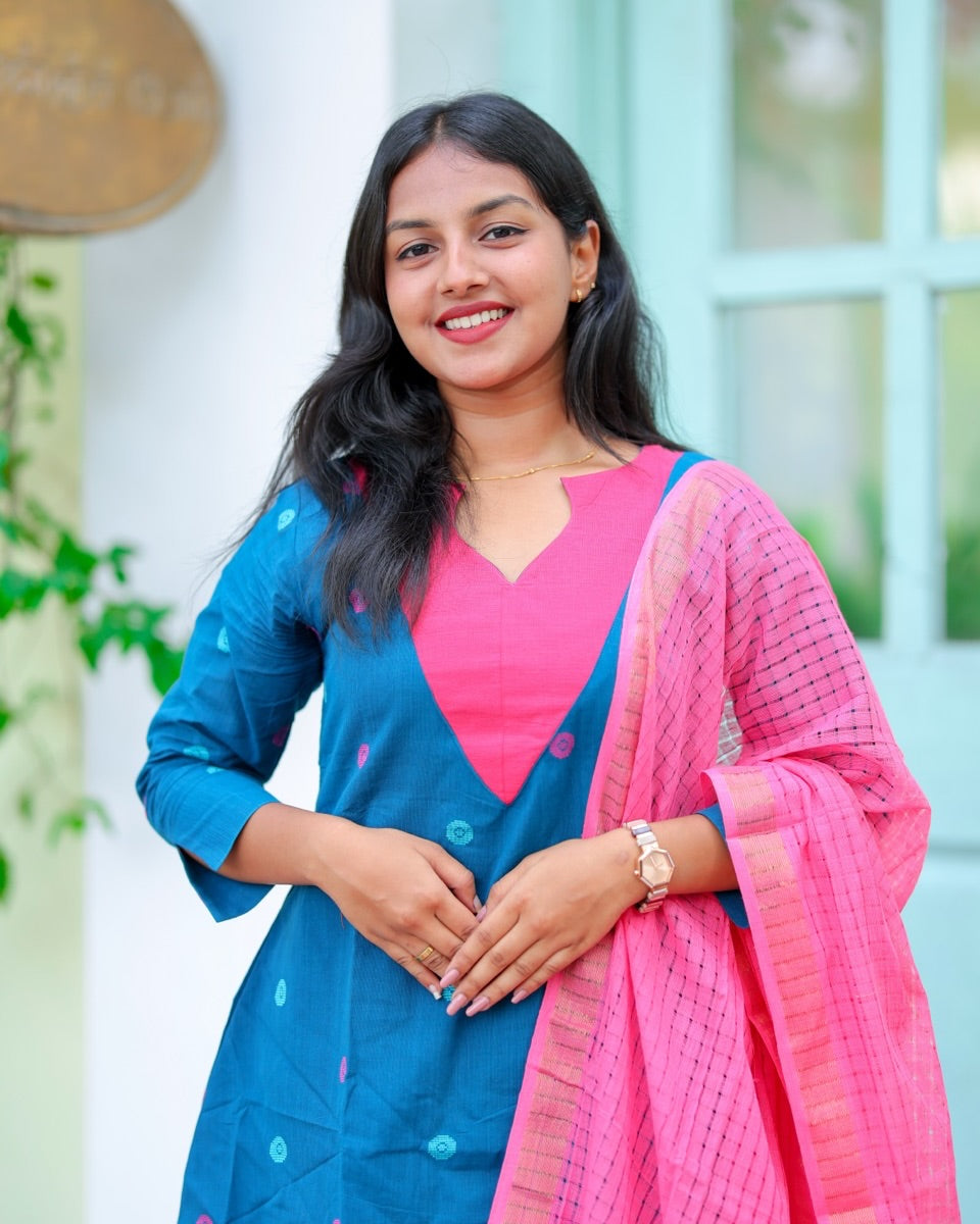 TEAL POP Salwar Suit Set