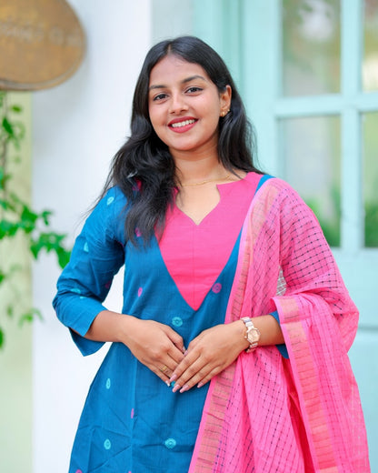 TEAL POP Salwar Suit Set