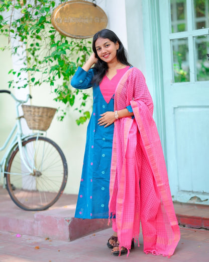 TEAL POP Salwar Suit Set