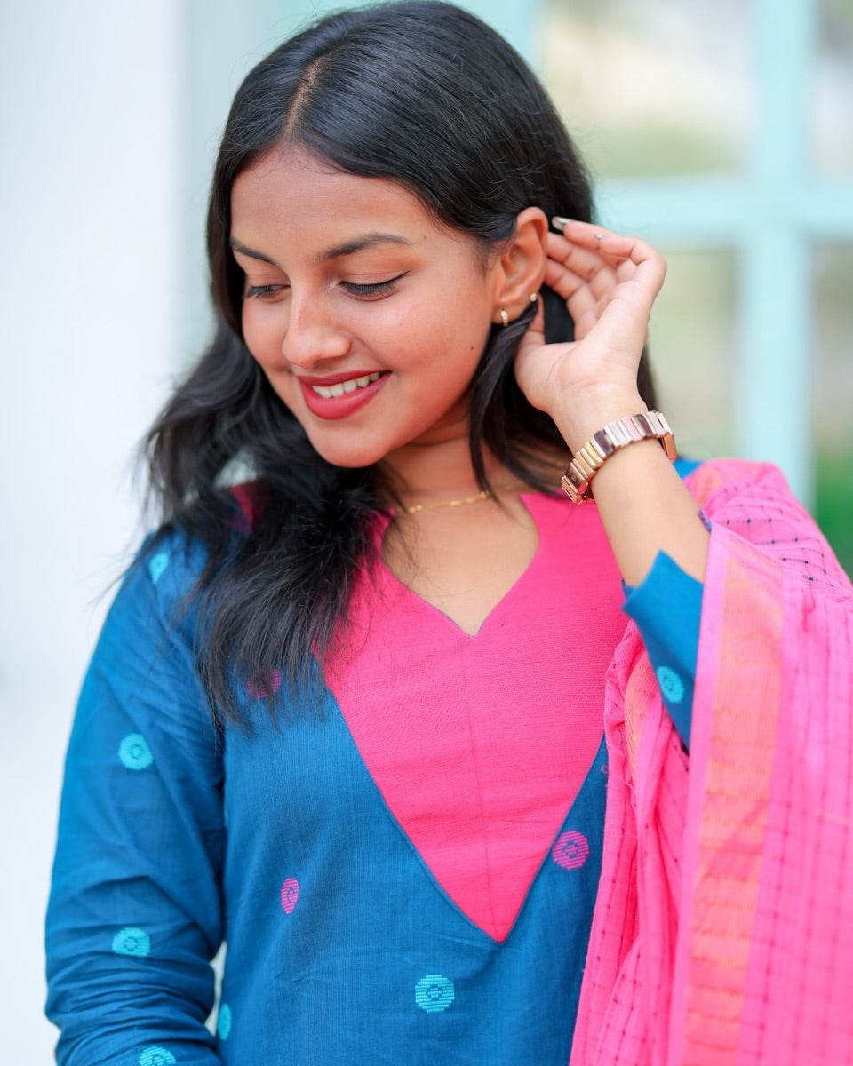 TEAL POP Salwar Suit Set
