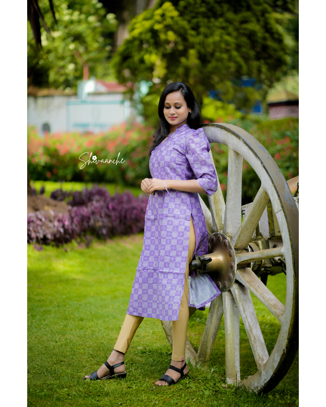 Purple and Grey checkered set