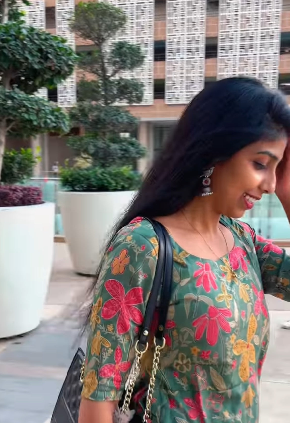 BLUE GREEN FLORAL CHARM COORD SET