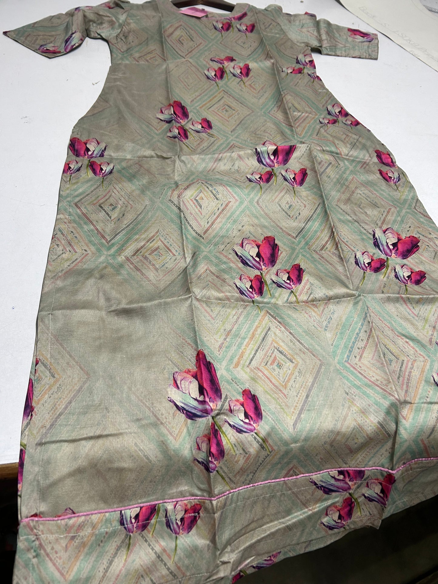 SHADES OF GREY DIAMOND KURTI