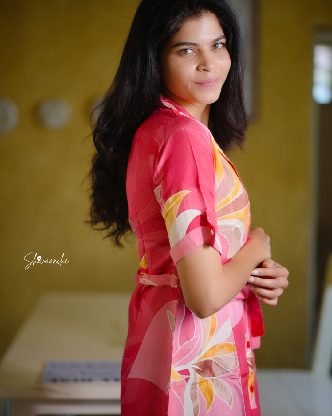 HOT IN PINK MUSLIN DRESS