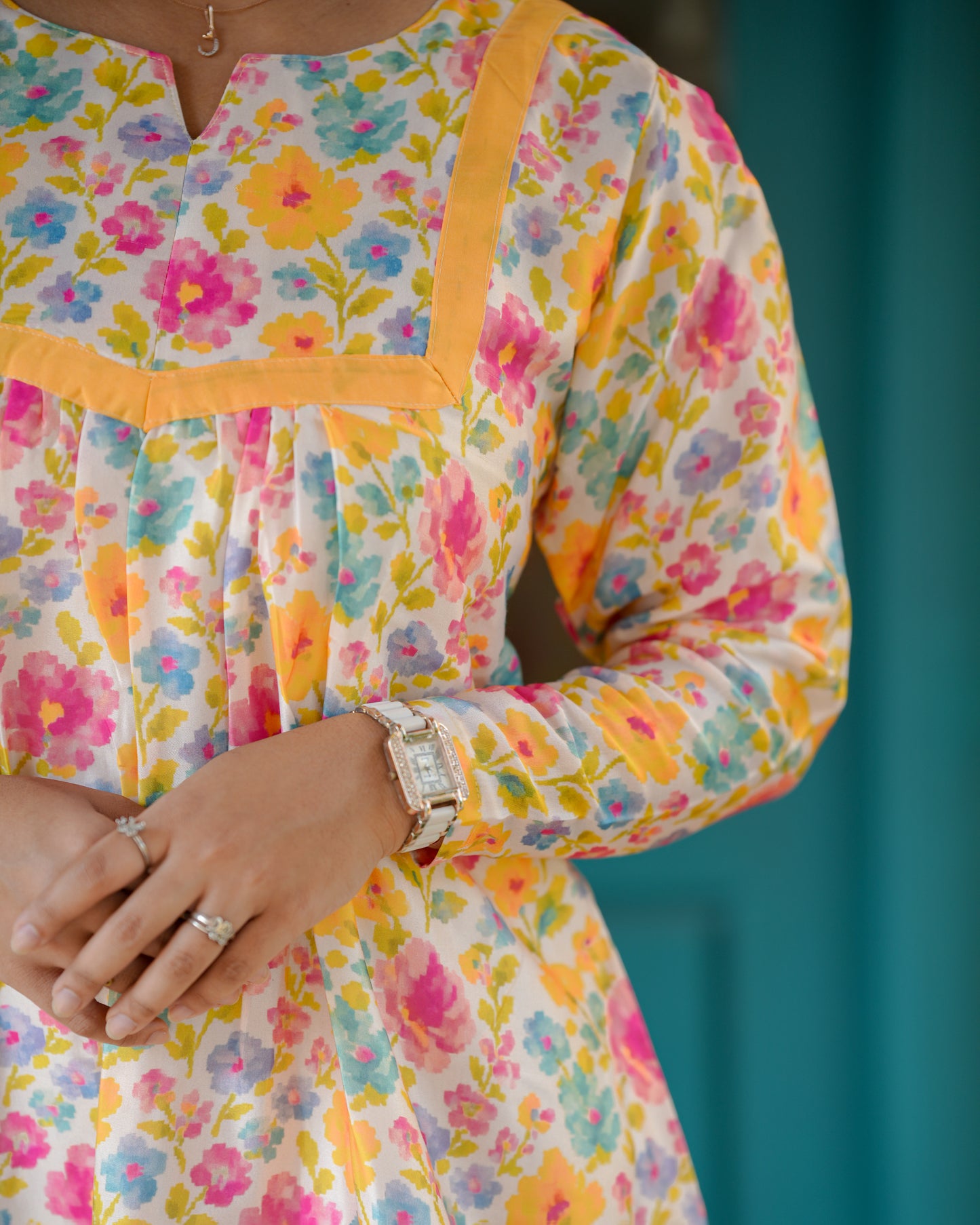 Soft Era Empire Maxi – Muslin Floral Maxi Dress