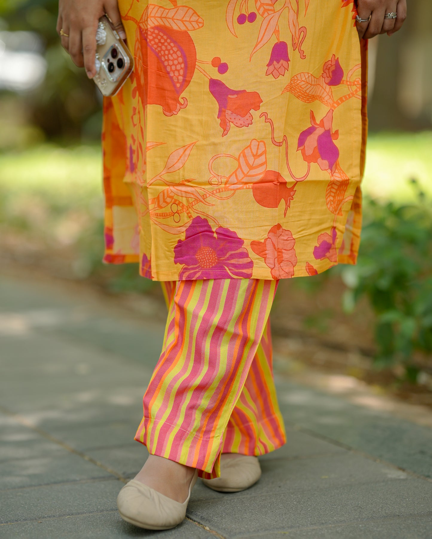 Sun-Kissed Petals Viscose Muslin Silk Co-Ord Set