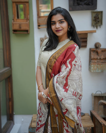 Urban Ethnic Kalamkari Kurta Set with Dupatta