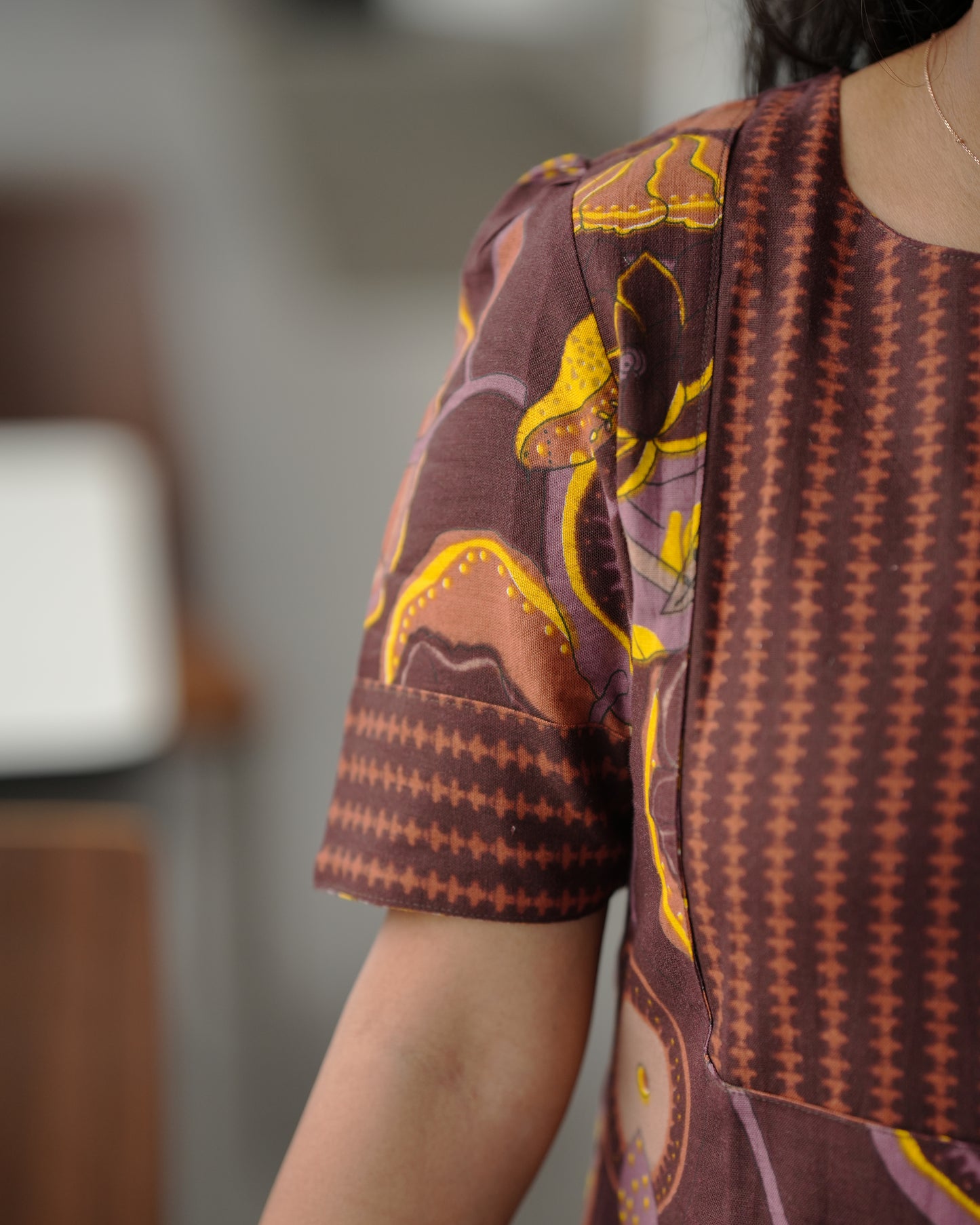 Contemporary Coffee Brown Kurti Pant Set