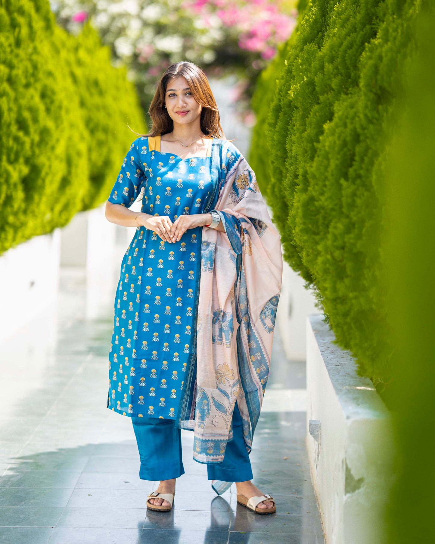 Neelam SemiI Tussar Suit Set