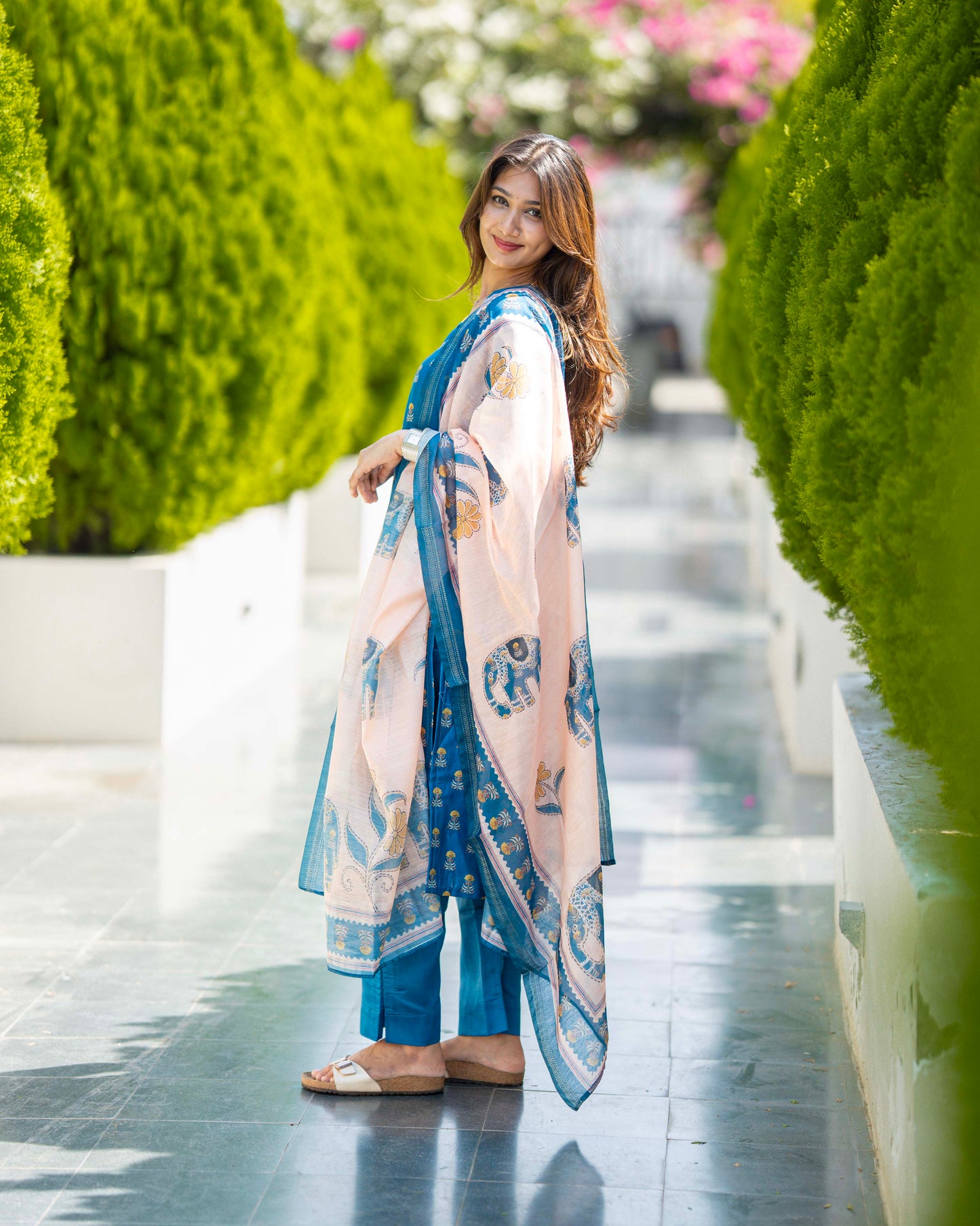 Neelam SemiI Tussar Suit Set