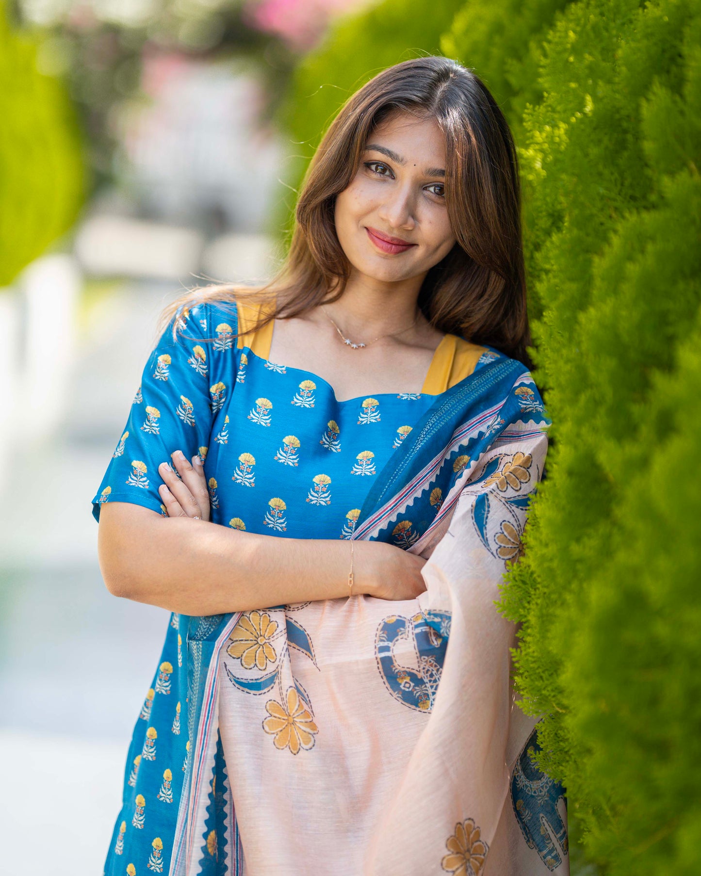 Neelam SemiI Tussar Suit Set