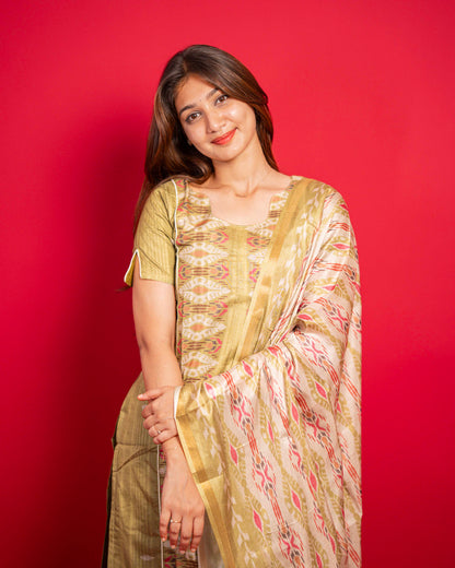 Mridu Gold Tussar Set