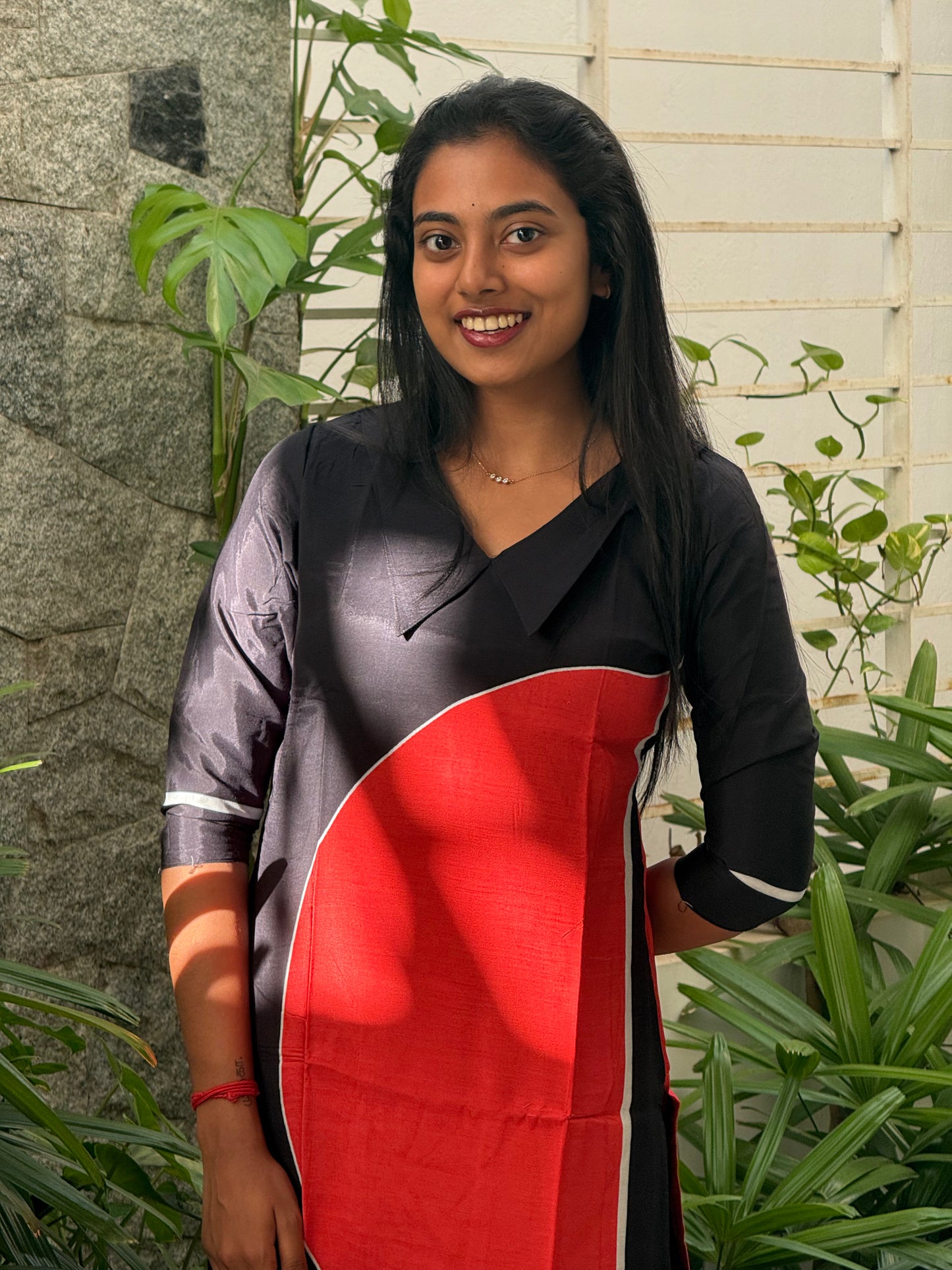 BLACK GEOMETRIC KURTI