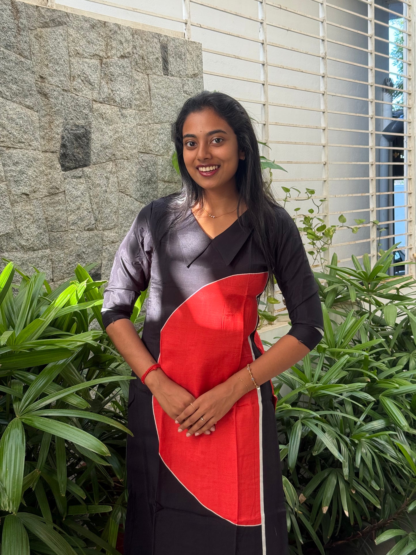 BLACK GEOMETRIC KURTI