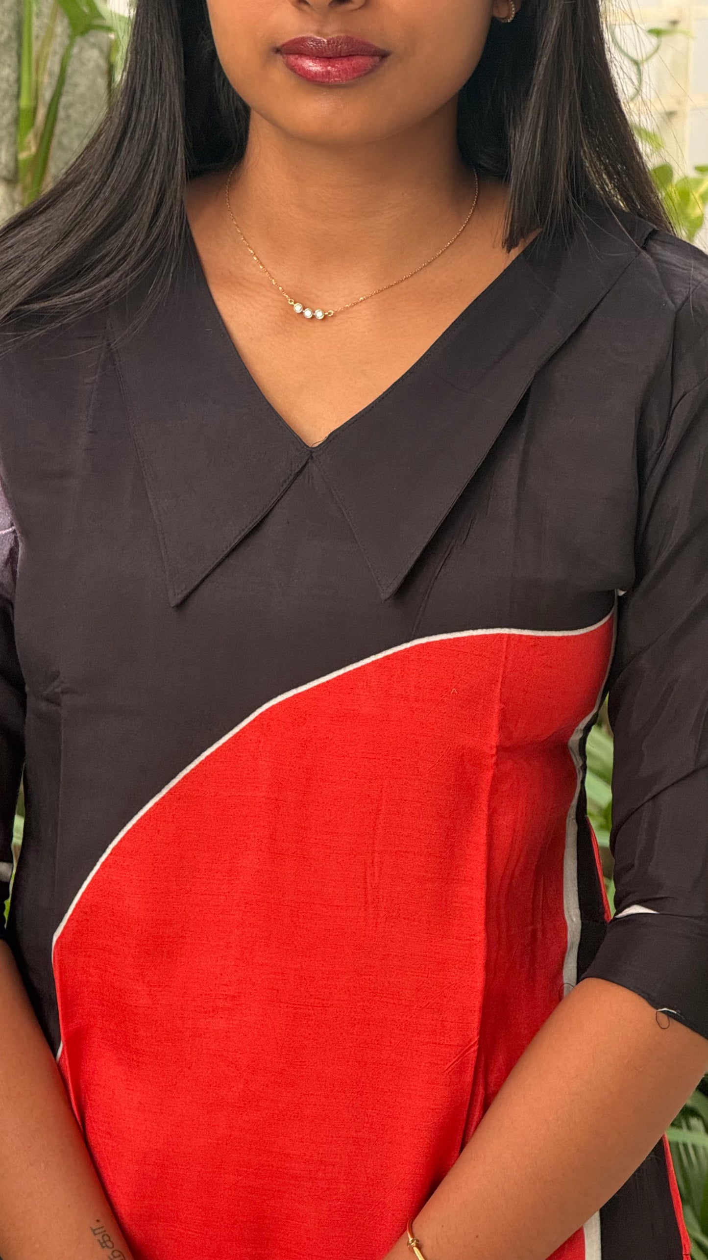 BLACK GEOMETRIC KURTI