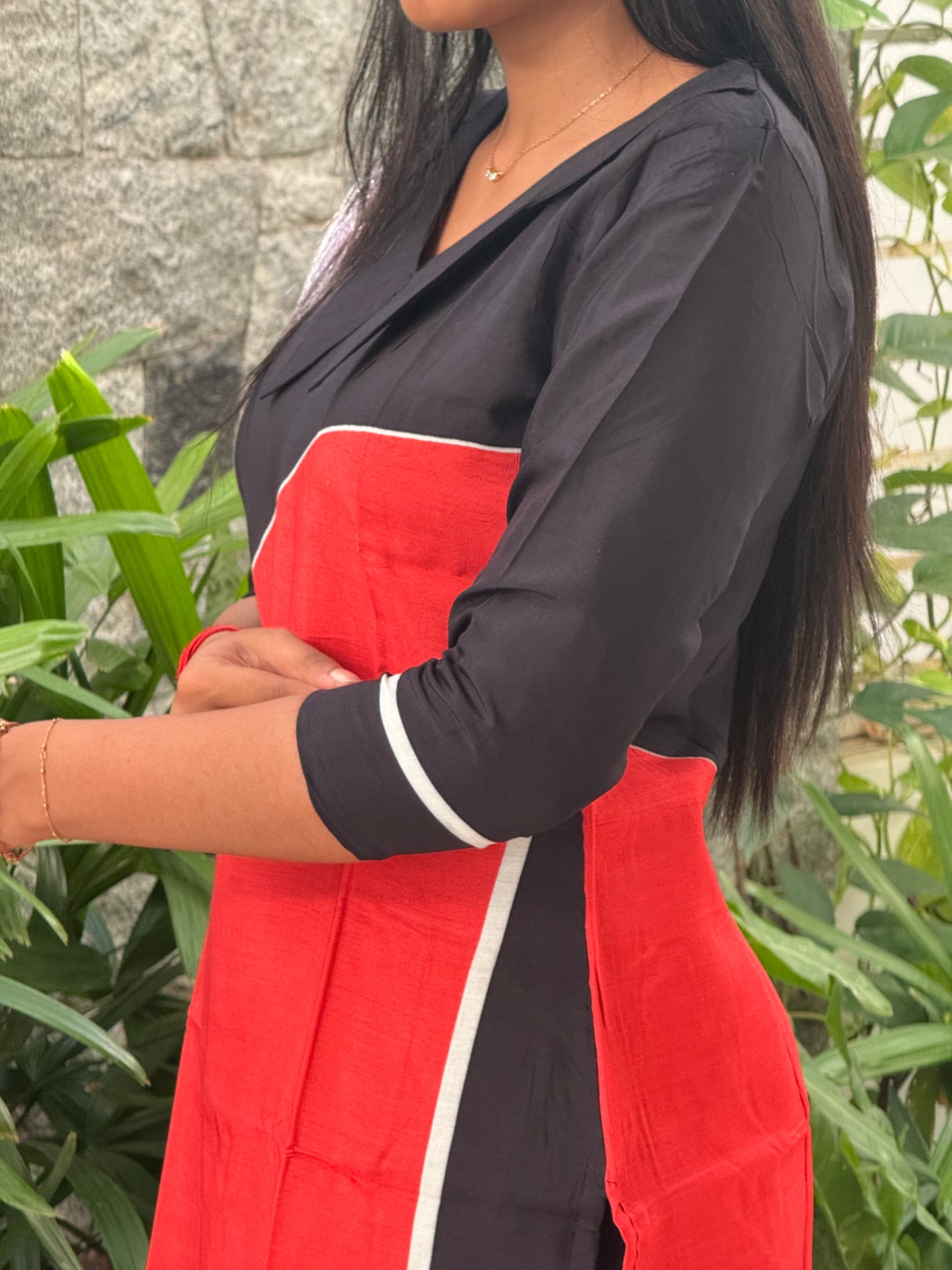 BLACK GEOMETRIC KURTI