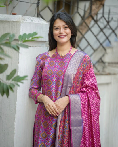 THE VIBRANT PATOLA Suit Set