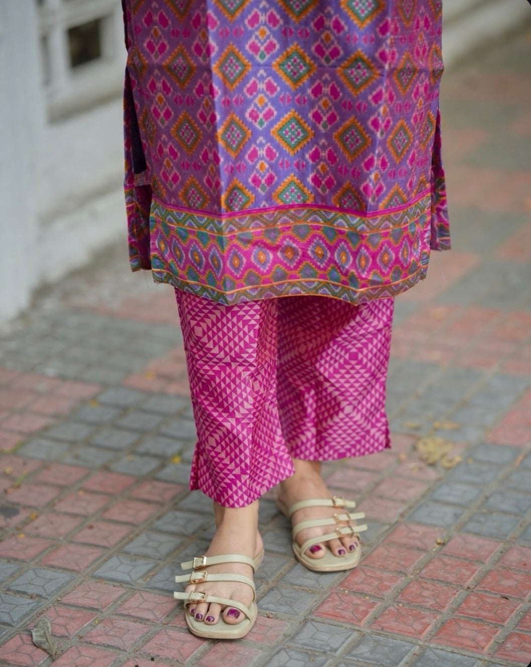 THE VIBRANT PATOLA Suit Set