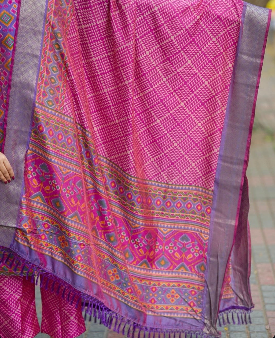 THE VIBRANT PATOLA Suit Set