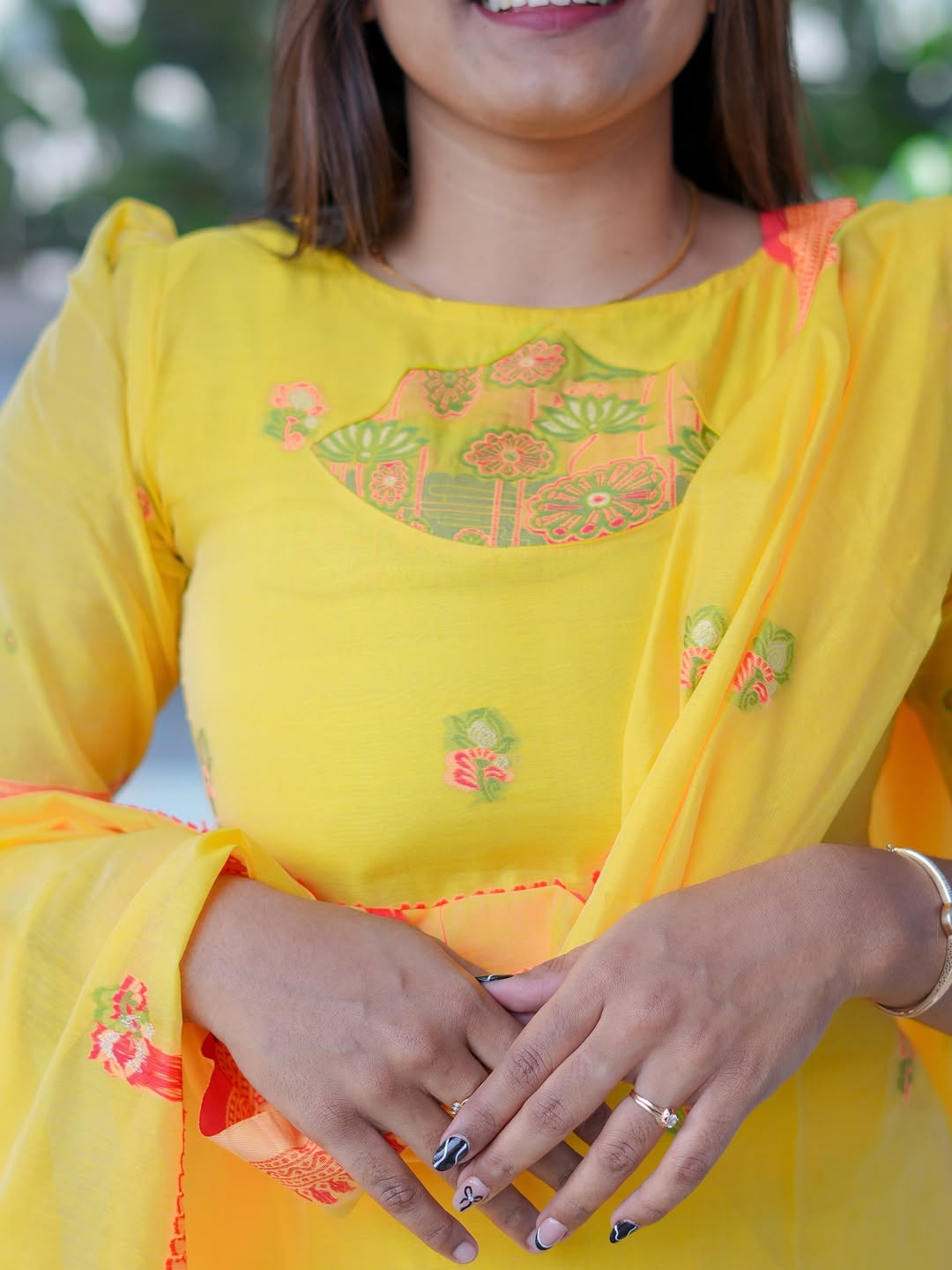 Pichwai Motif Banarasi Jamdani Suit Set