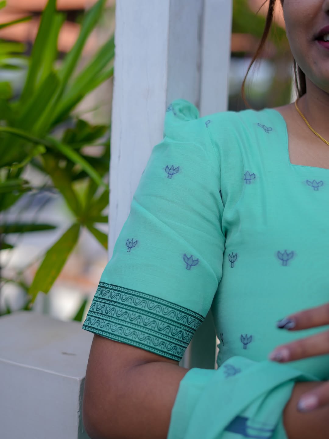 Turquoise Green Jamdani Suit Set – Series 3