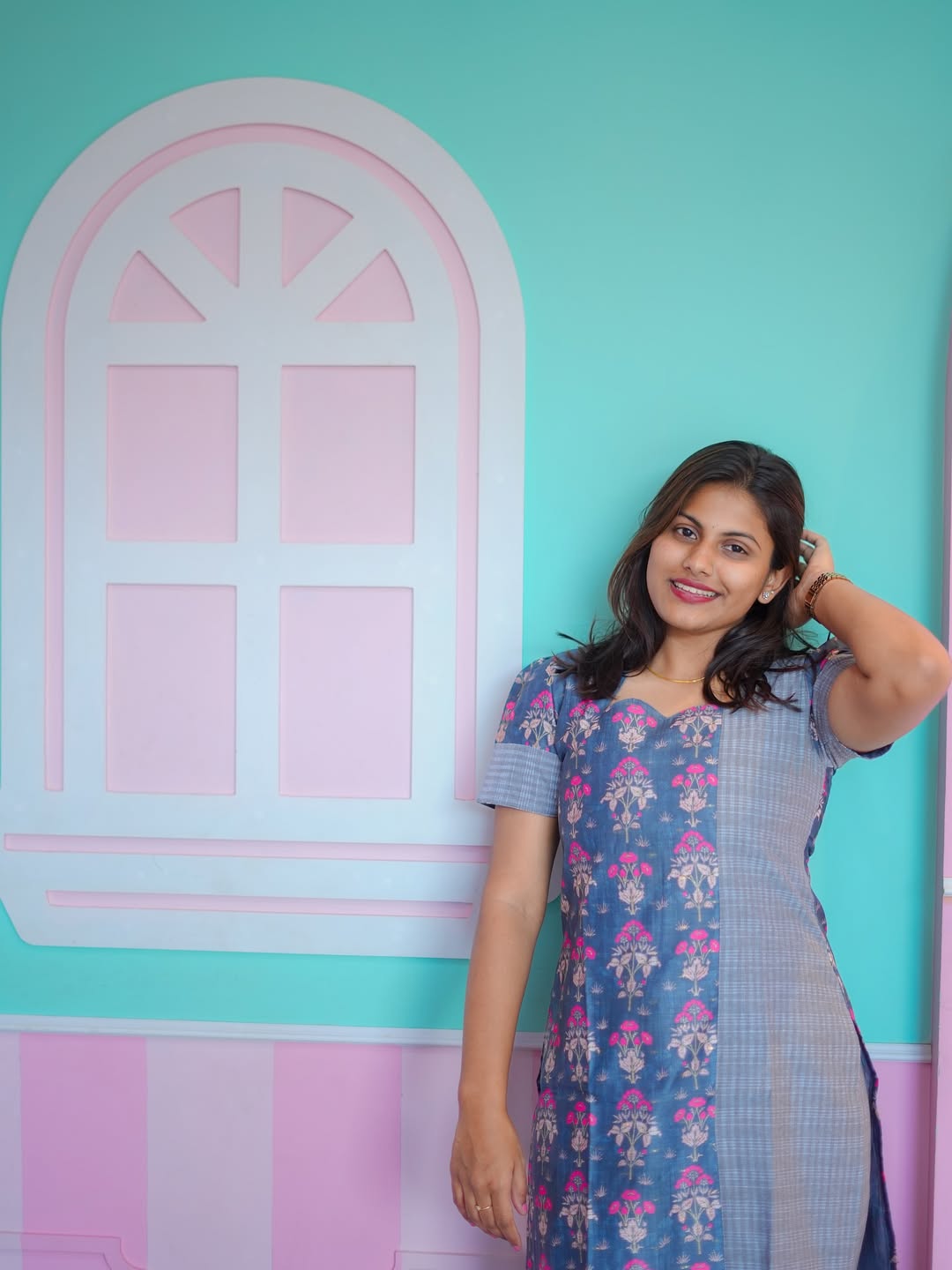 Grey Handloom Checked Co-Ord Set