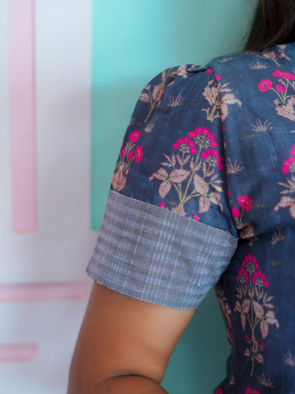 Grey Handloom Checked Co-Ord Set