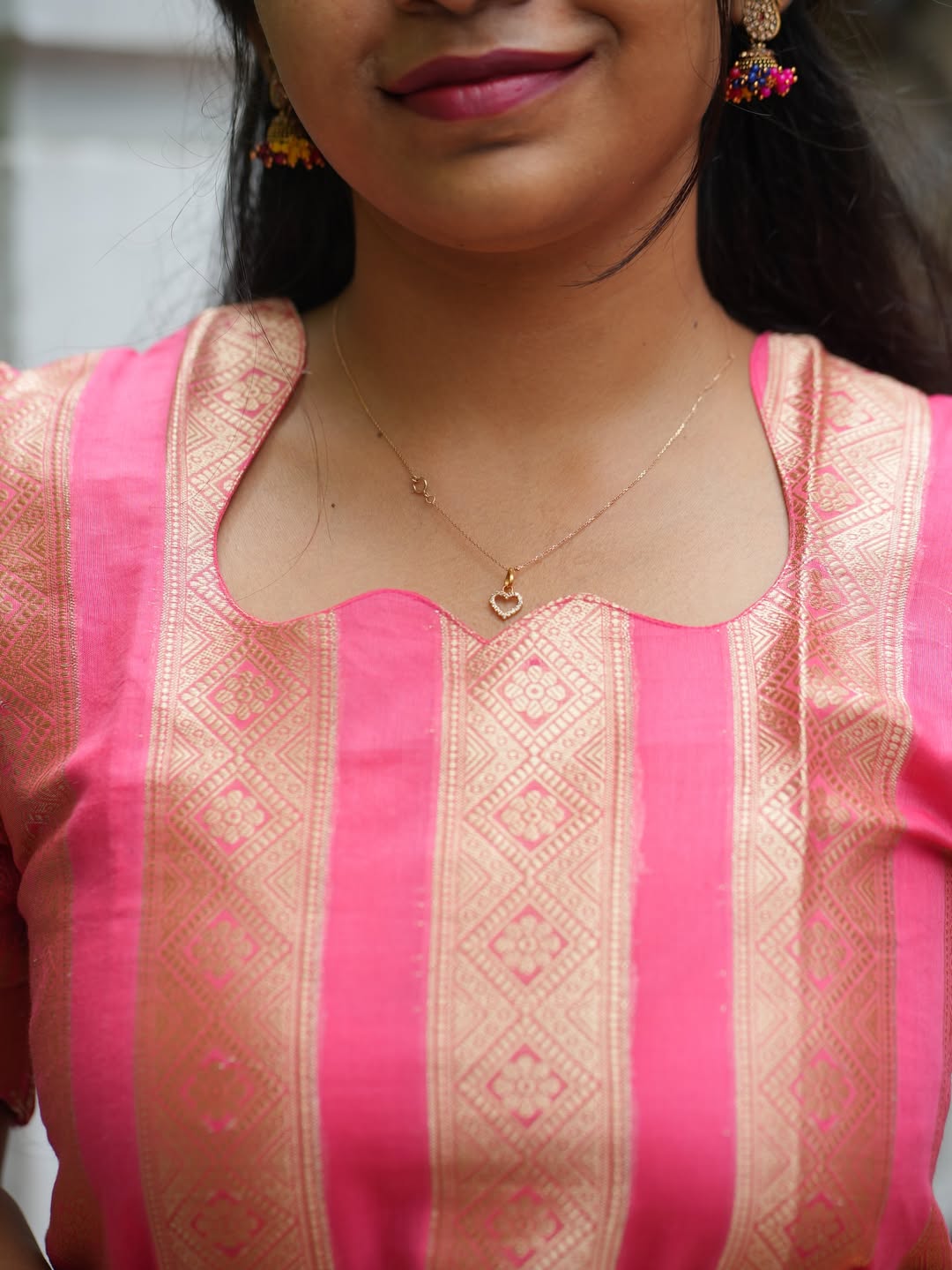 Peach Burst – Banarasi Katan Silk 3-Piece Set