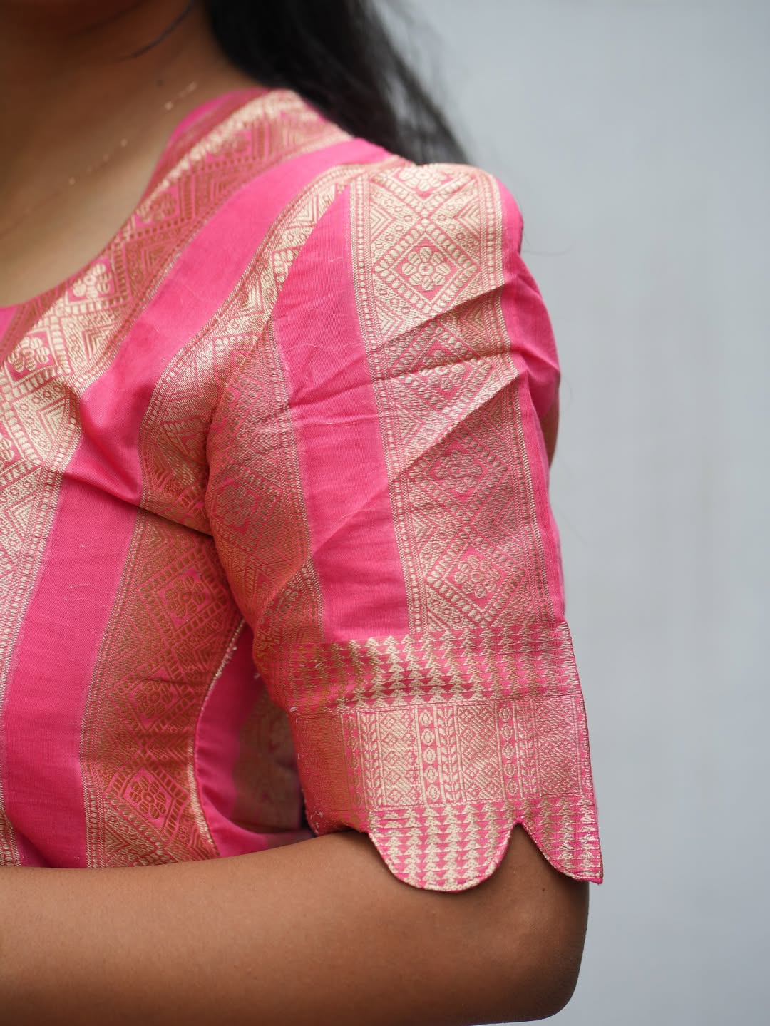 Peach Burst – Banarasi Katan Silk 3-Piece Set
