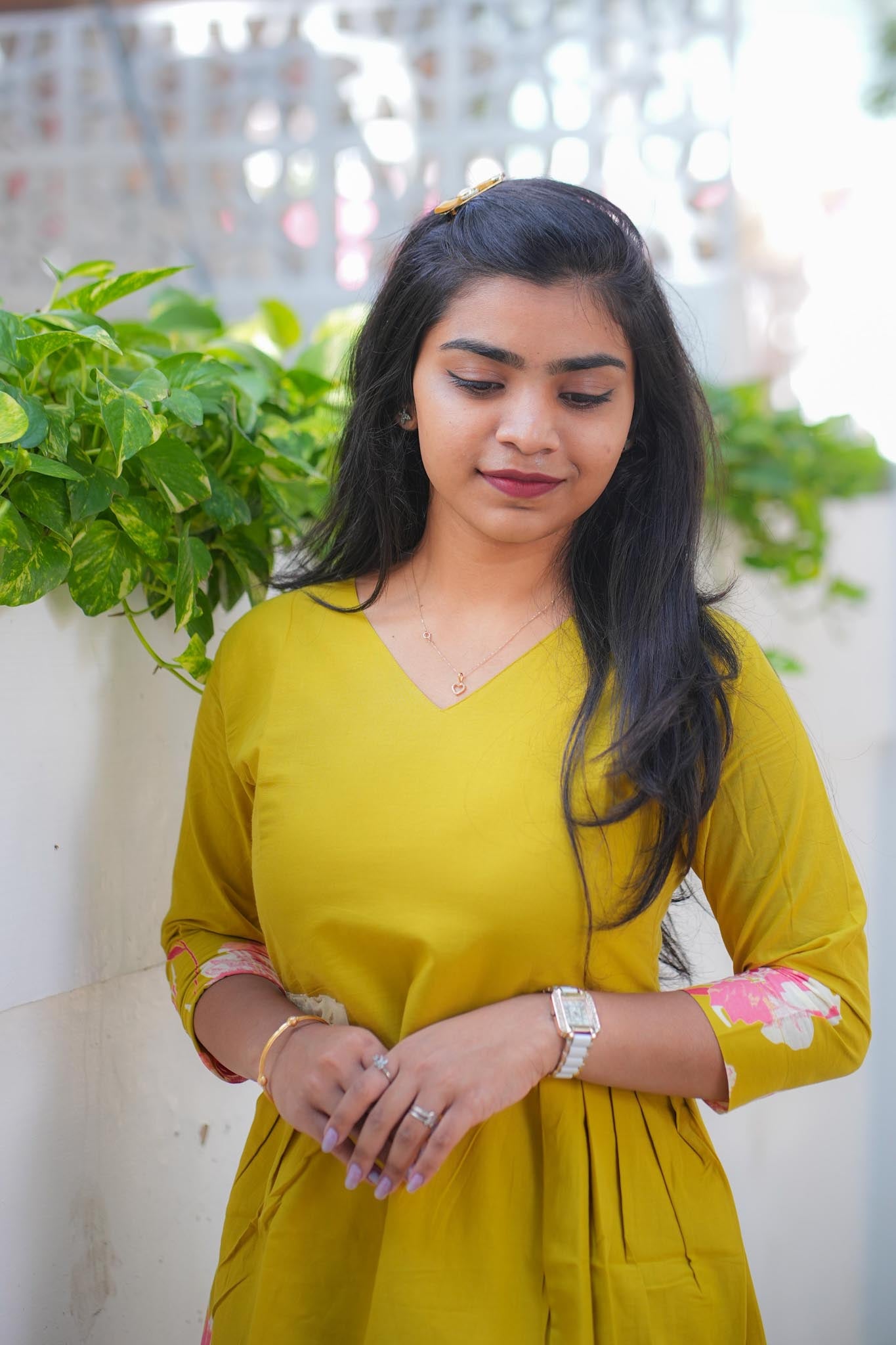 Mustard Magic A-Line Cotton Dress – Hakoba Patch Pleated Maxi