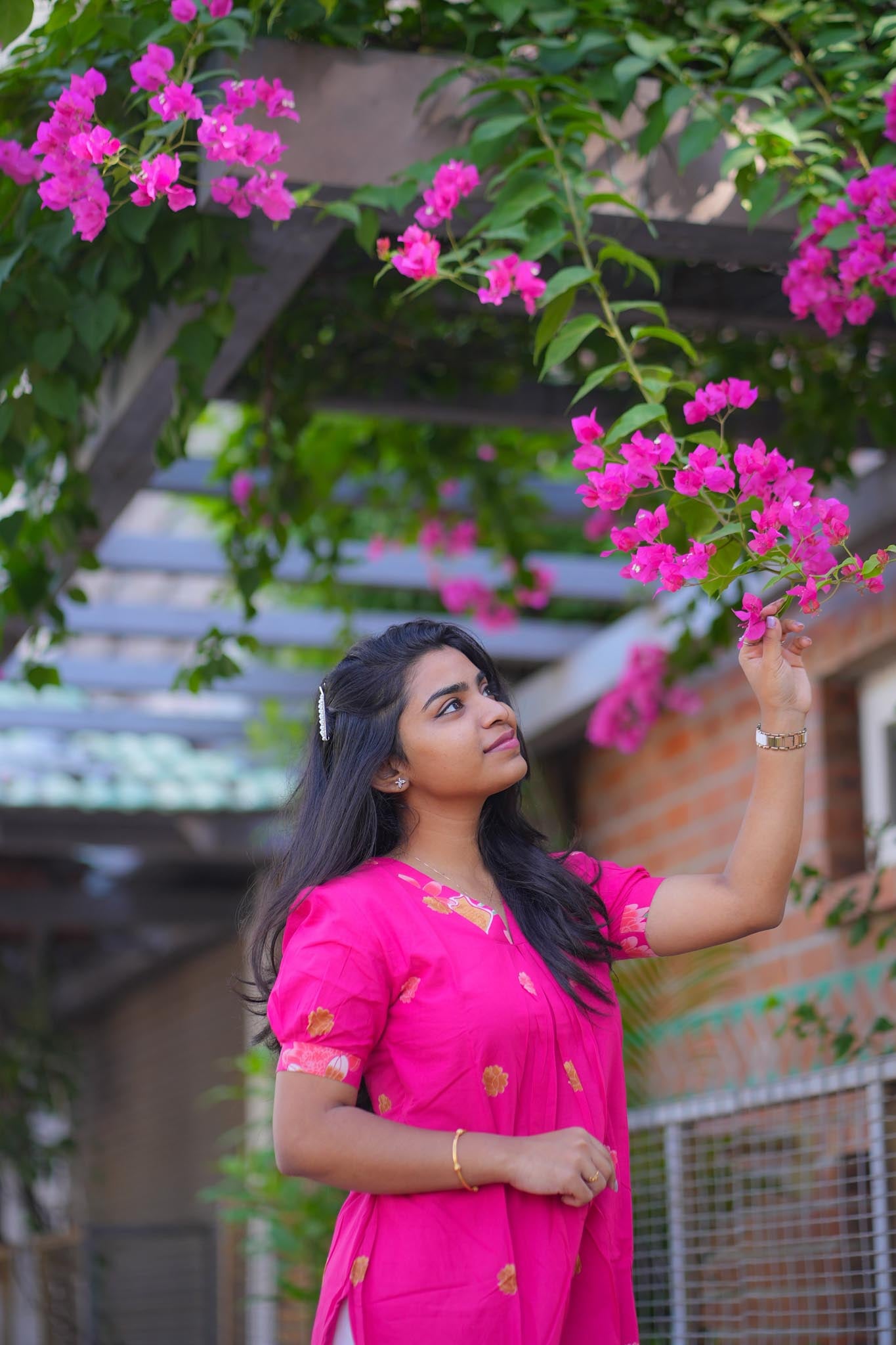 Pretty in Pink Cotton Dress – Floral Printed Everyday Wear