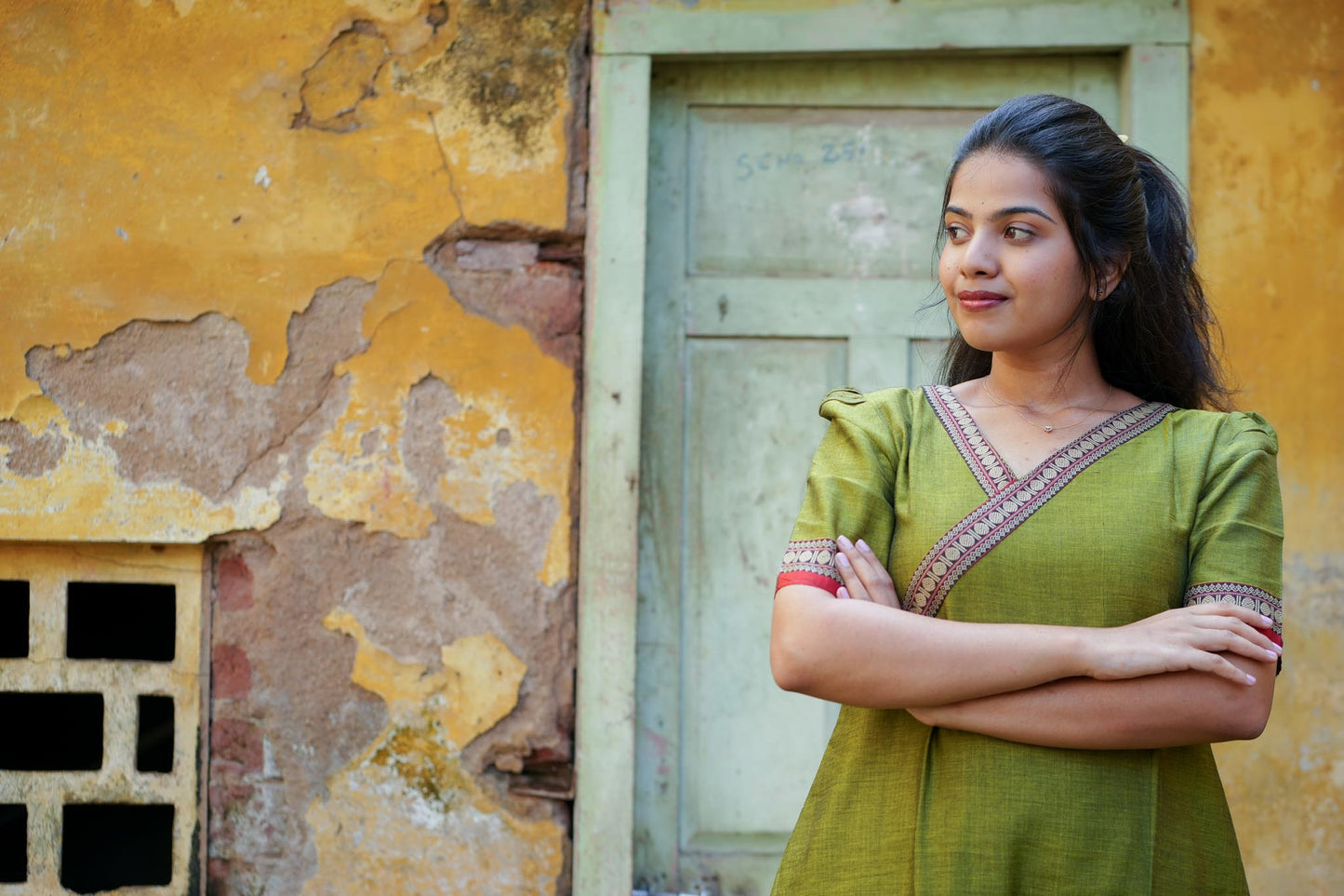 Ragini Narayanpet Cotton Suit Set – Angrakha Anarkali Elegance