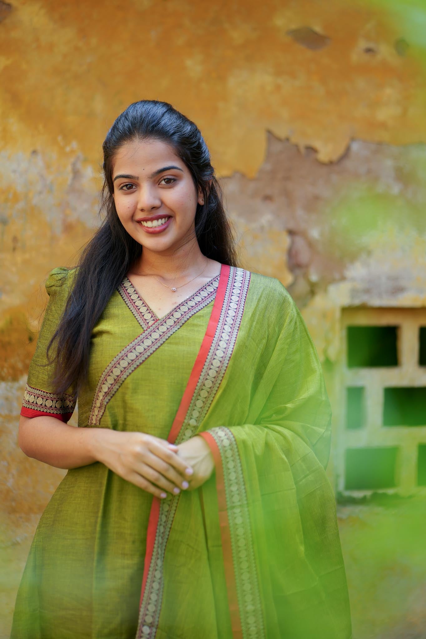 Ragini Narayanpet Cotton Suit Set – Angrakha Anarkali Elegance